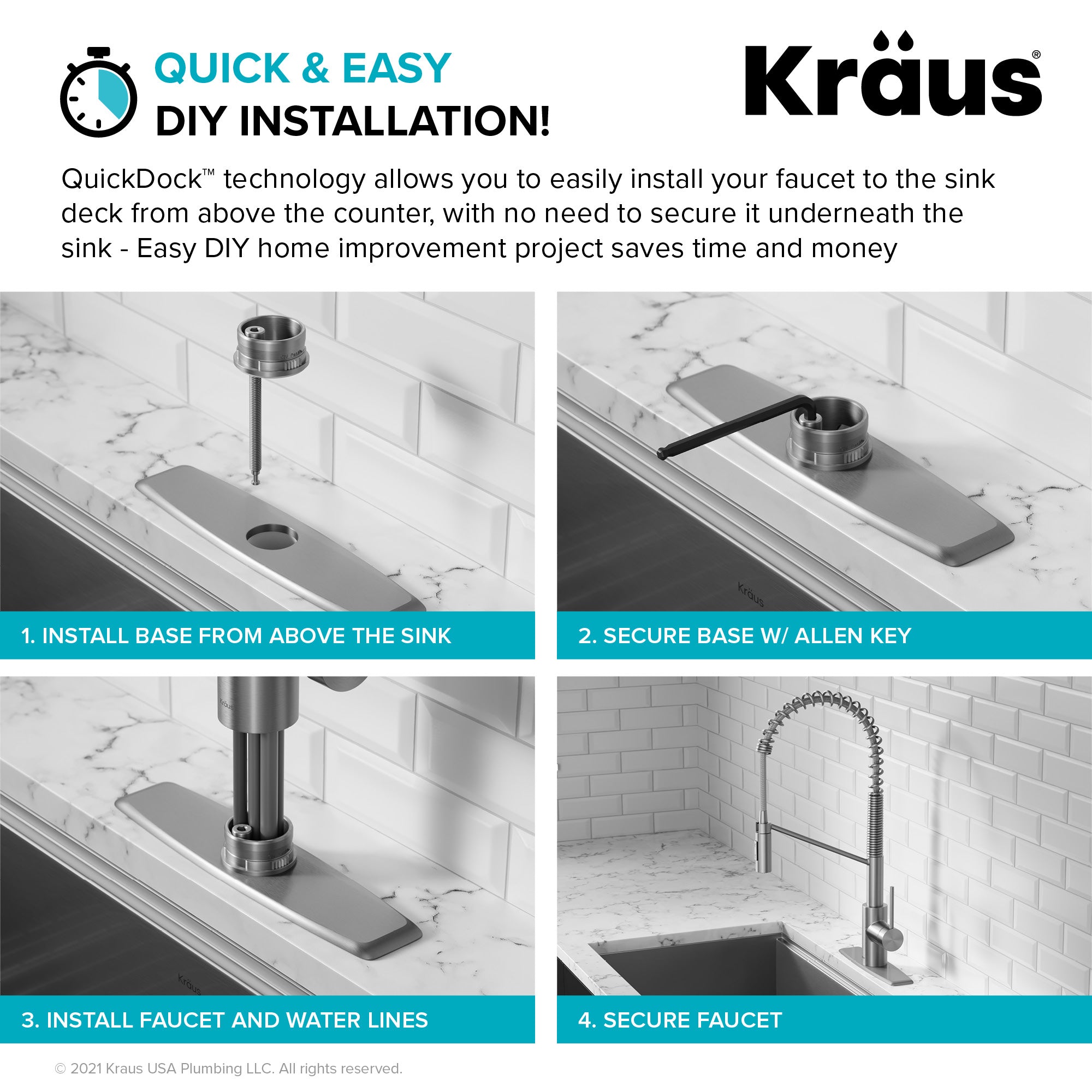 KRAUS Oletto Commercial Style Pull-Down Single Handle Kitchen Faucet in Brushed Brass -  KPF-2631BB