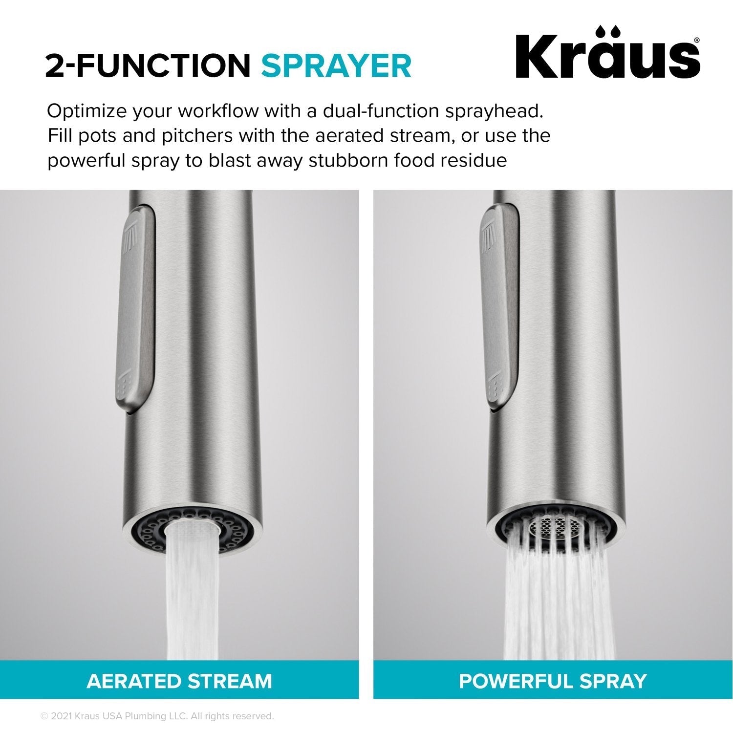 KRAUS Oletto Tall Modern Single-Handle Touch Activated with Pull Down Sprayer in Matte Black - KTF-3101MB
