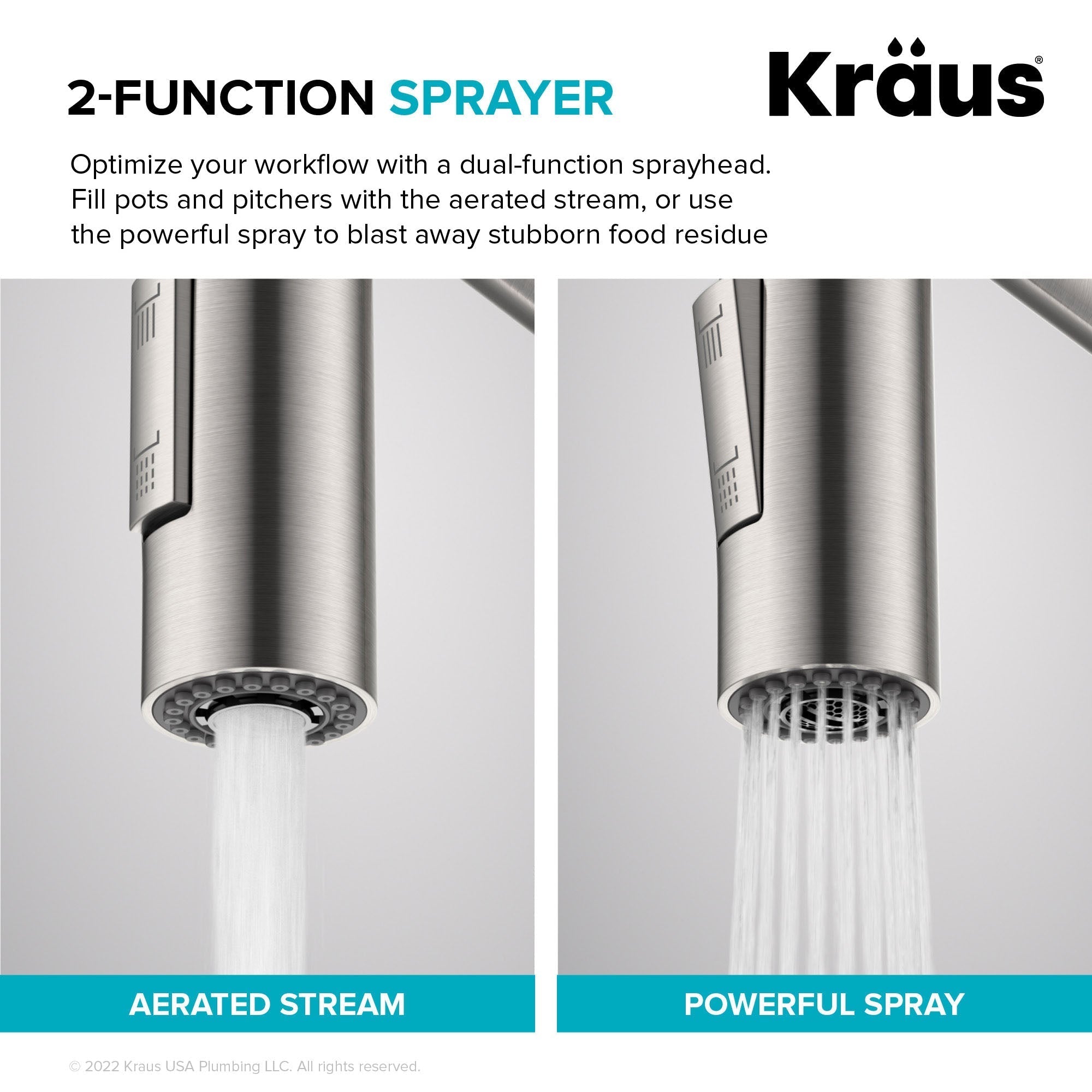 KRAUS Oletto Touchless Pull-Down Single Handle Faucet in Spot Free Antique Champagne Bronze - KSF-2631SFACB