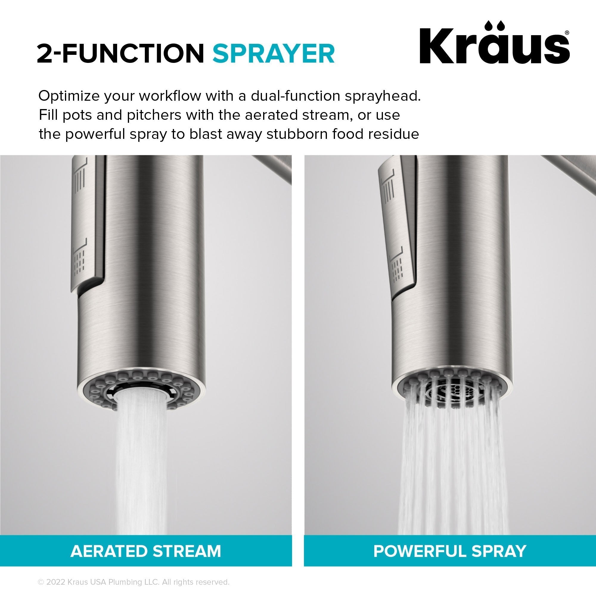 KRAUS Britt Touchless Pull-Down Single Handle Faucet in Spot Free Stainless Steel -  KSF-1691SFS