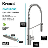 KRAUS Britt Touchless Pull-Down Single Handle Faucet in Spot Free Stainless Steel -  KSF-1691SFS