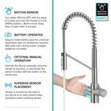 KRAUS Oletto Touchless Pull-Down Single Handle Faucet in Spot Free Stainless Steel -  KSF-2631SFS