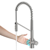 KRAUS Oletto Touchless Pull-Down Single Handle Faucet in Spot Free Stainless Steel -  KSF-2631SFS