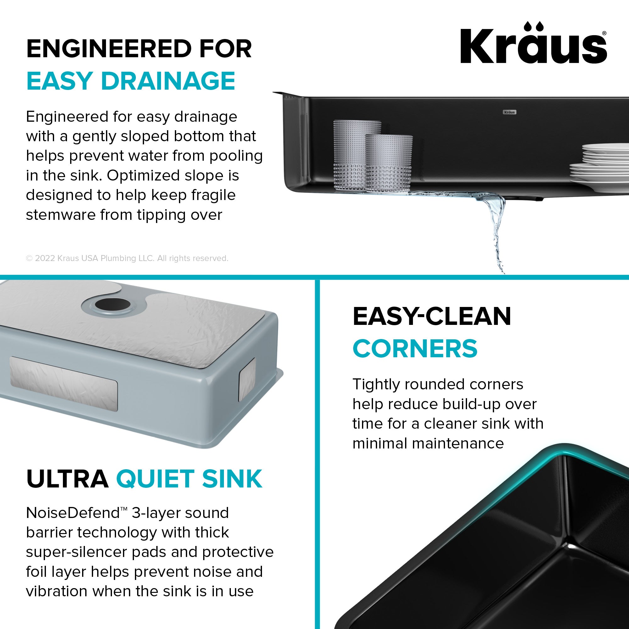KRAUS Pintura 32" Undermount Porcelain Enameled Steel Kitchen Sink in Black - KE1US32GBL