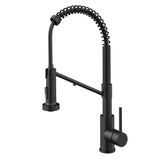 KRAUS Single Handle Kitchen Faucet with Integrated Dispenser for Water Filtration in Matte Black - KFF-1610MB