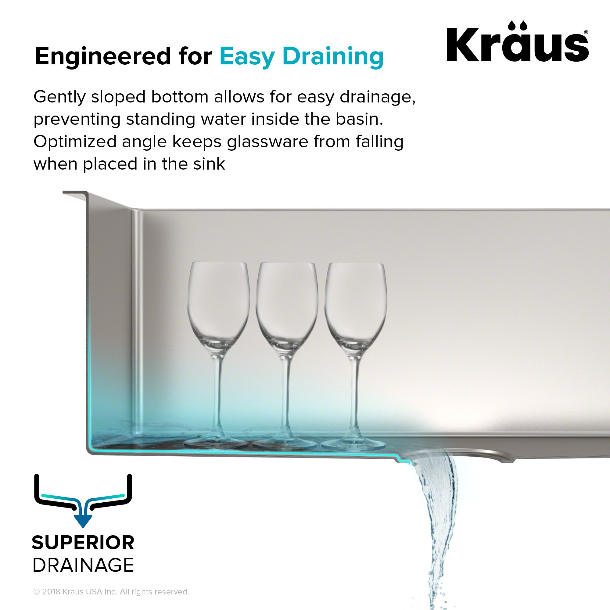 KRAUS 28" Undermount 16 Gauge Single Bowl Stainless Steel Small Radius Kitchen Sink - KHU100-28