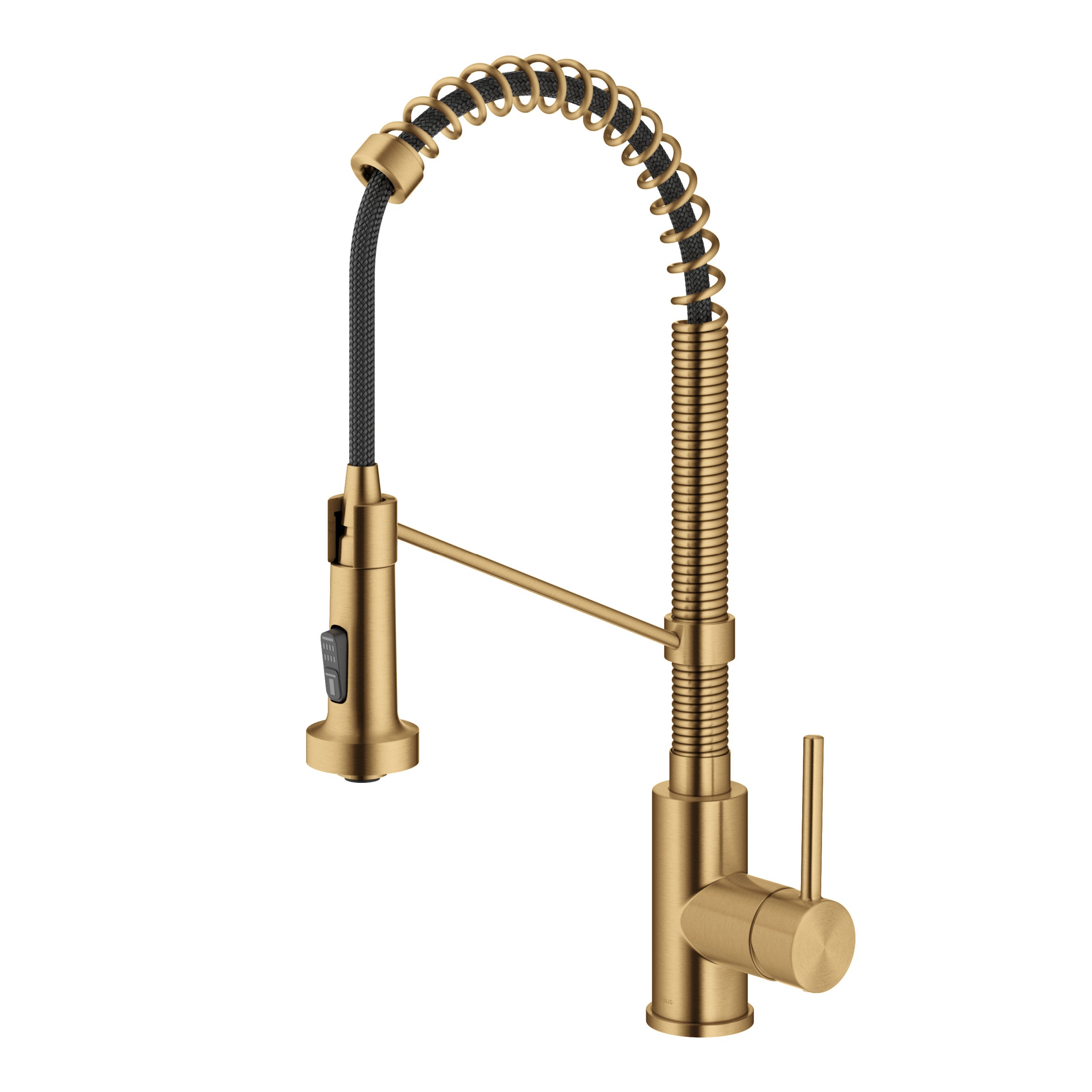 KRAUS Touchless Pull-Down Single Handle 18-Inch Kitchen Faucet in Brushed Brass - KSF-1610BB