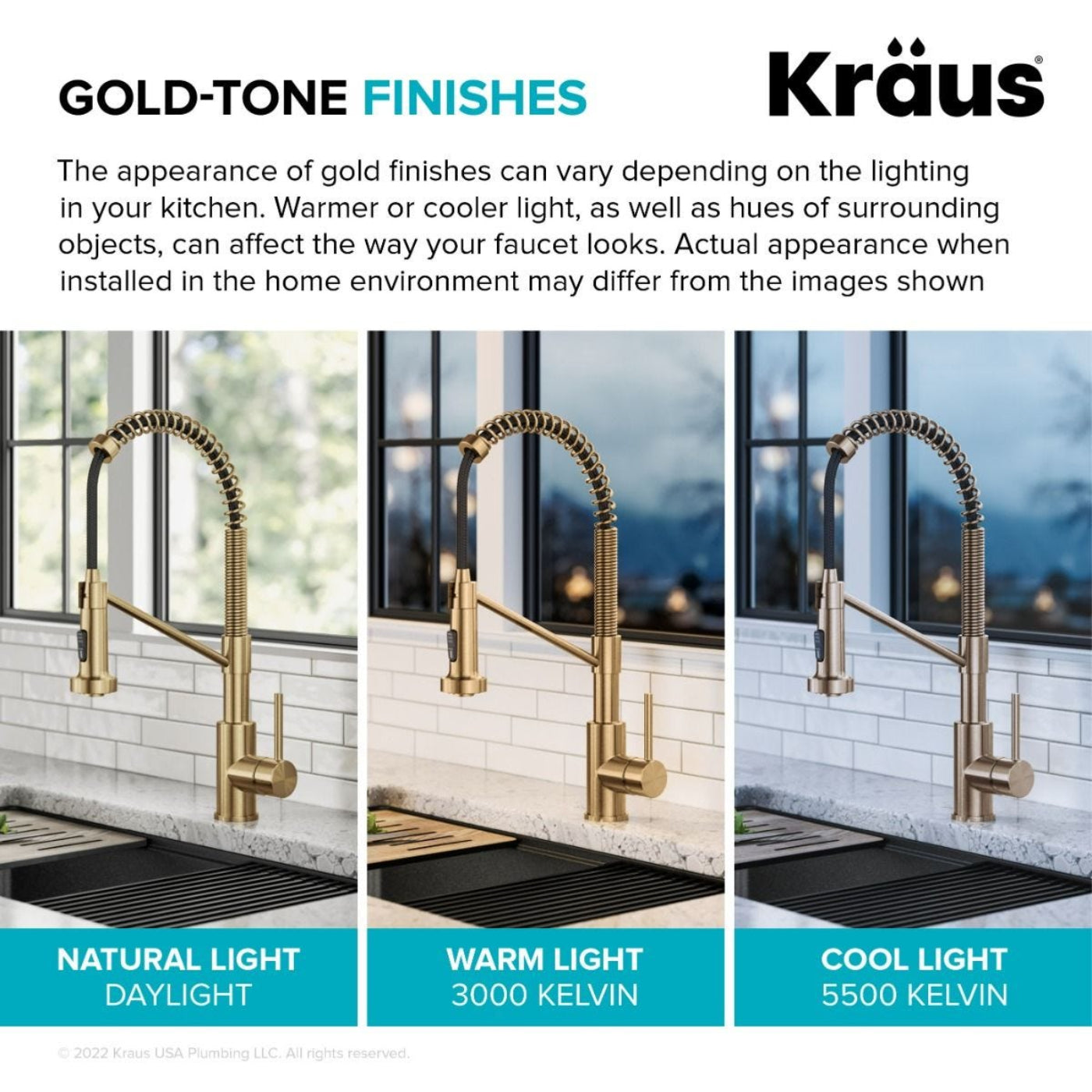 KRAUS Touchless Pull-Down Single Handle 18-Inch Kitchen Faucet in Brushed Brass - KSF-1610BB