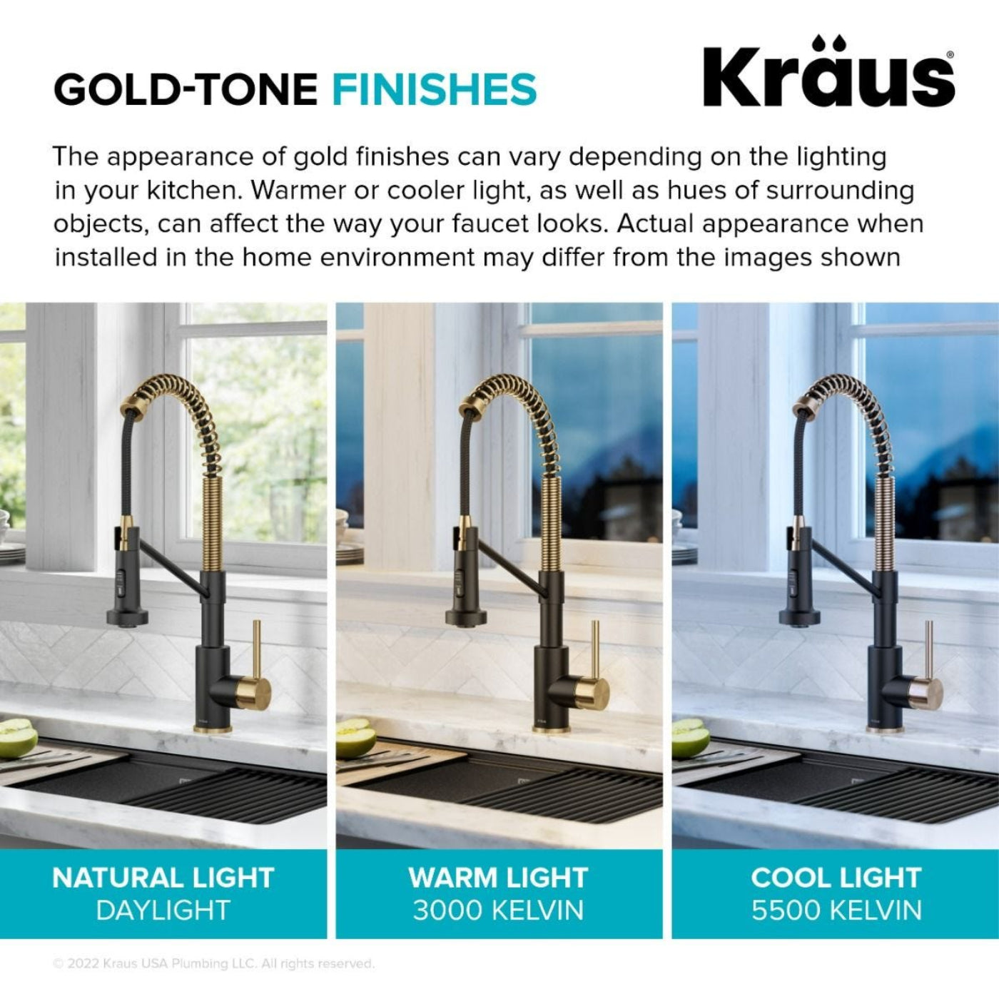 KRAUS Touchless Pull-Down Single Handle 18-Inch Kitchen Faucet in Brushed Brass & Matte Black -  KSF-1610BBMB