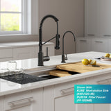 KRAUS Touchless Pull-Down Single Handle 18-Inch Kitchen Faucet in Matte Black - KSF-1610MB