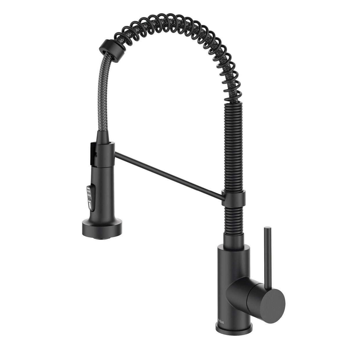 KRAUS Touchless Pull-Down Single Handle 18-Inch Kitchen Faucet in Matte Black - KSF-1610MB