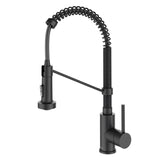 KRAUS Touchless Pull-Down Single Handle 18-Inch Kitchen Faucet in Matte Black - KSF-1610MB