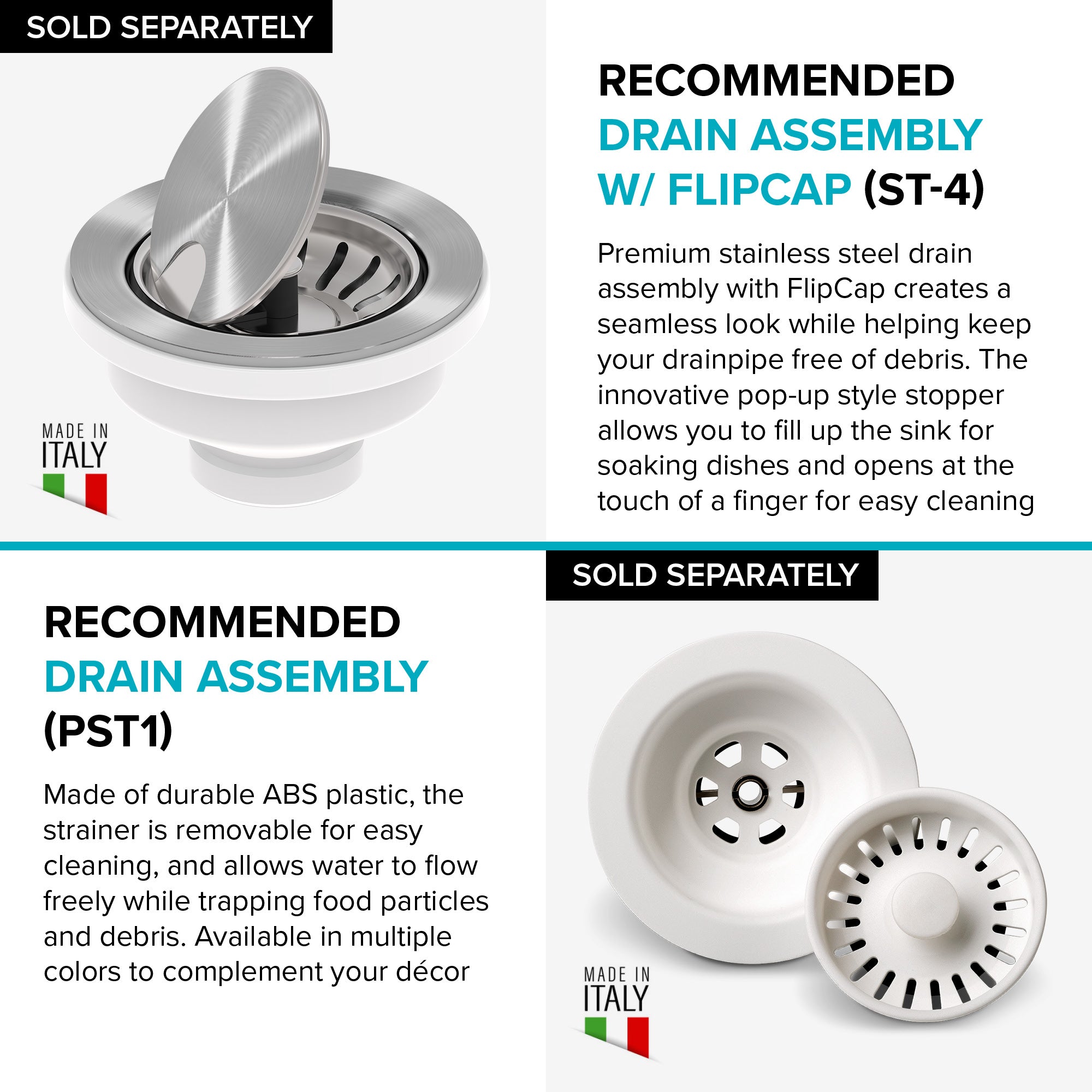 KRAUS Turino 30" Drop-In or Undermount Fireclay Kitchen Sink with Thick Mounting Deck in Gloss White - KFD1-30GWH