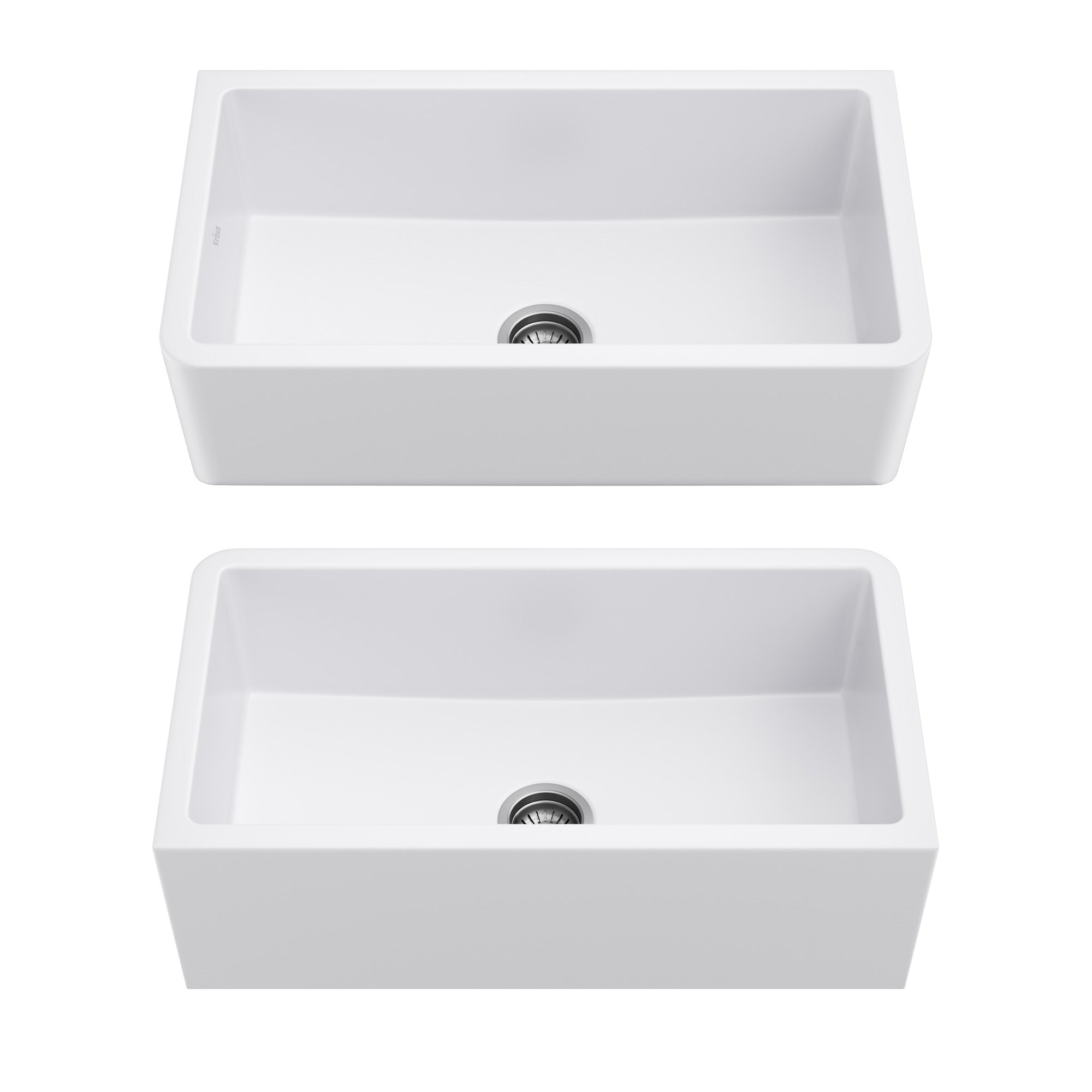 KRAUS Turino 33" Reversible Apron Front Fireclay Kitchen Sink in Matte White - KFR1-33MWH