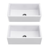 KRAUS Turino 33" Reversible Apron Front Fireclay Kitchen Sink in Matte White - KFR1-33MWH