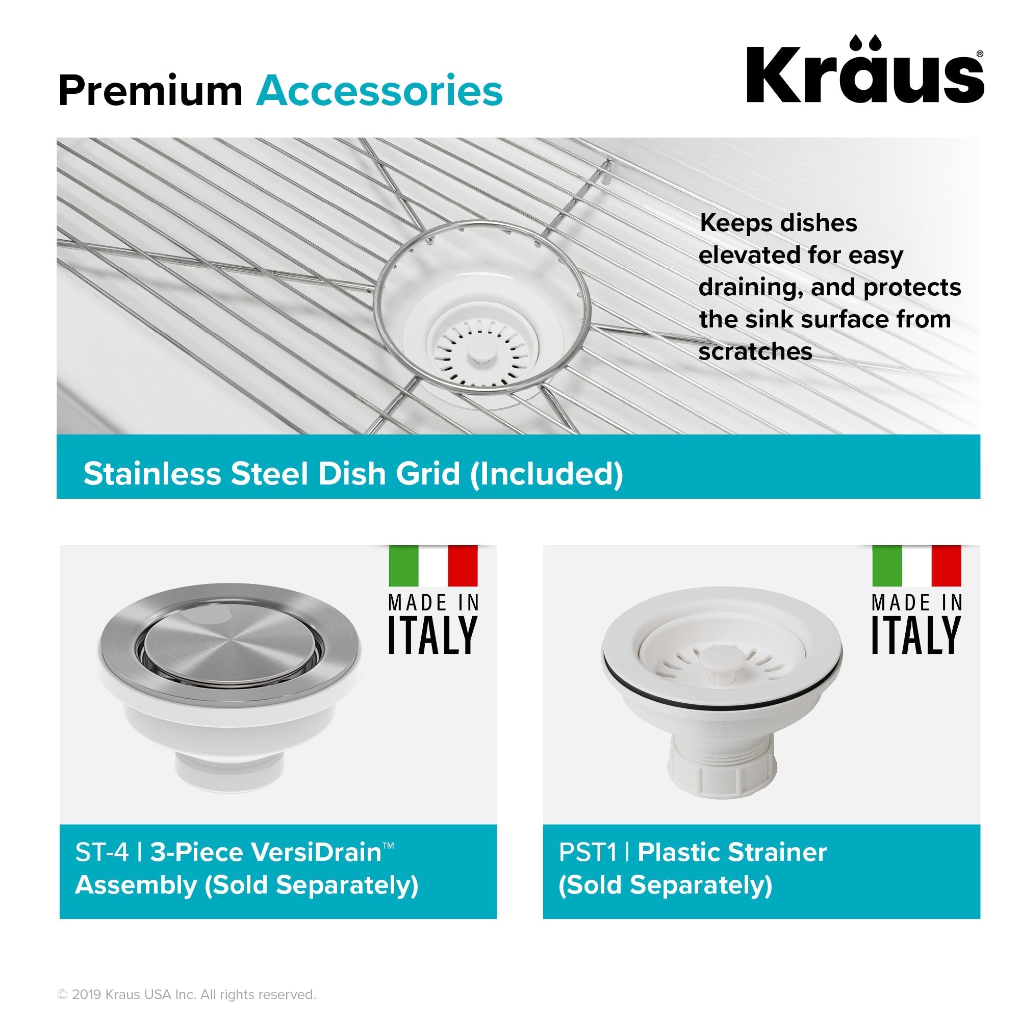 KRAUS Turino Reversible 33" Fireclay Farmhouse Flat Apron Front Single Bowl Kitchen Sink with Bottom Grid in Gloss White - KFR1-33GWH
