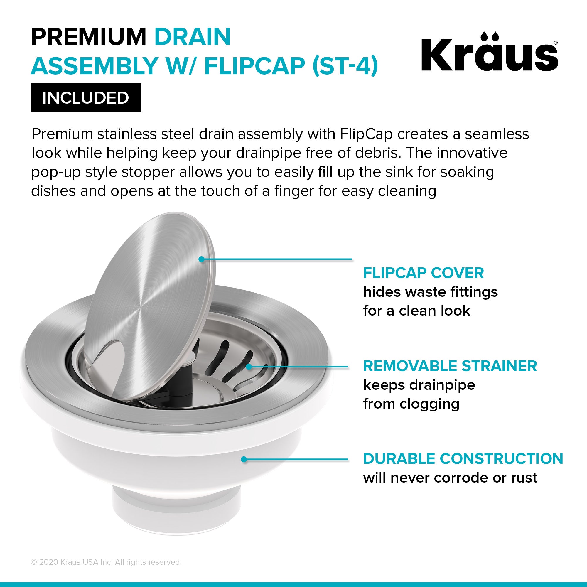 KRAUS Turino Workstation 33" Reversible Apron Front Fireclay Kitchen Sink with Accessories in Gloss White -  KFR4-33GWH