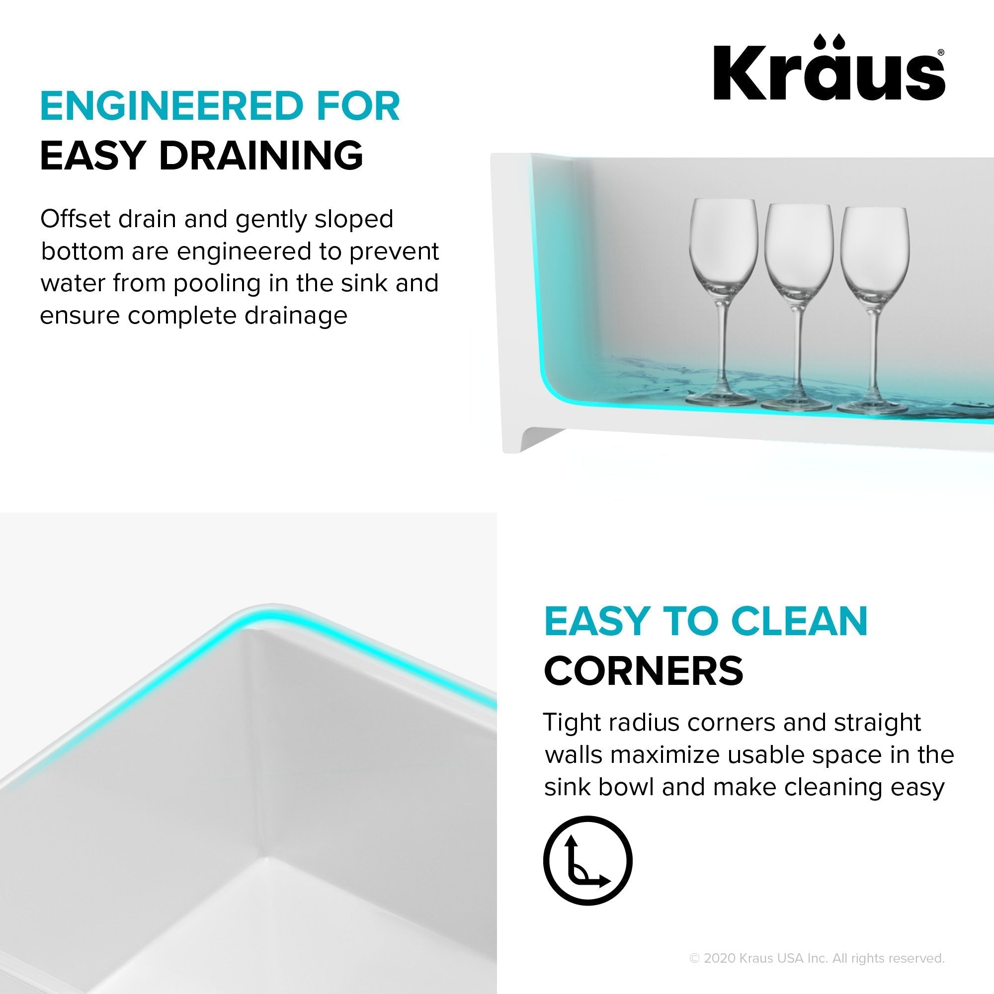KRAUS Turino Workstation 33" Reversible Apron Front Fireclay Kitchen Sink with Accessories in Gloss White -  KFR4-33GWH
