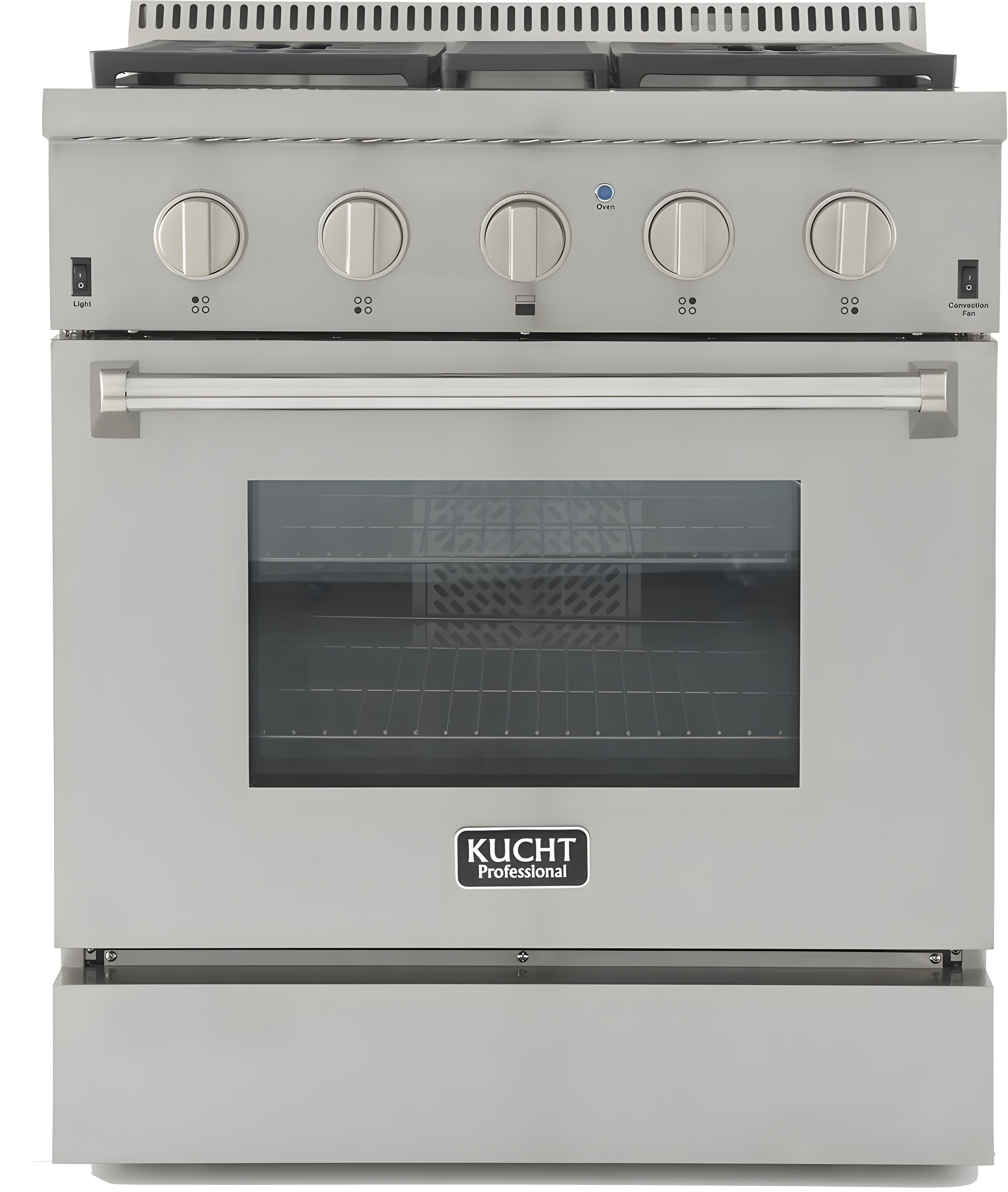 Kucht Professional 30 in. 4.2 cu ft. Natural Gas Range with Silver Knobs - KRG3080U-S