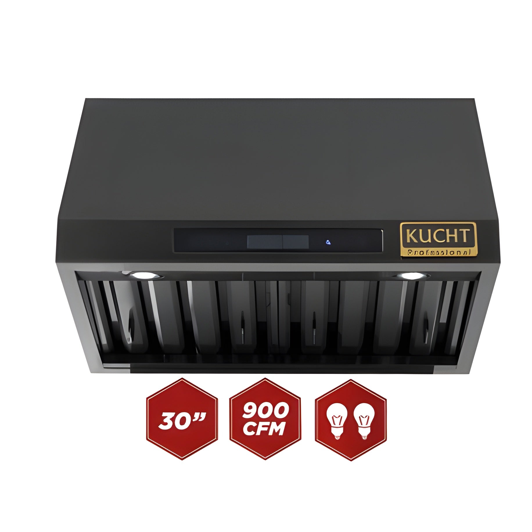 Kucht Professional 30" Under Cabinet Range Hood 900 CFM in Titanium Stainless Steel - KRH303A