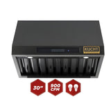 Kucht Professional 30" Under Cabinet Range Hood 900 CFM in Titanium Stainless Steel - KRH303A