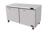 Kool-It KUCR-60-2 | 60" Wide 2 Door Undercounter Refrigerator - KUCR-60-2
