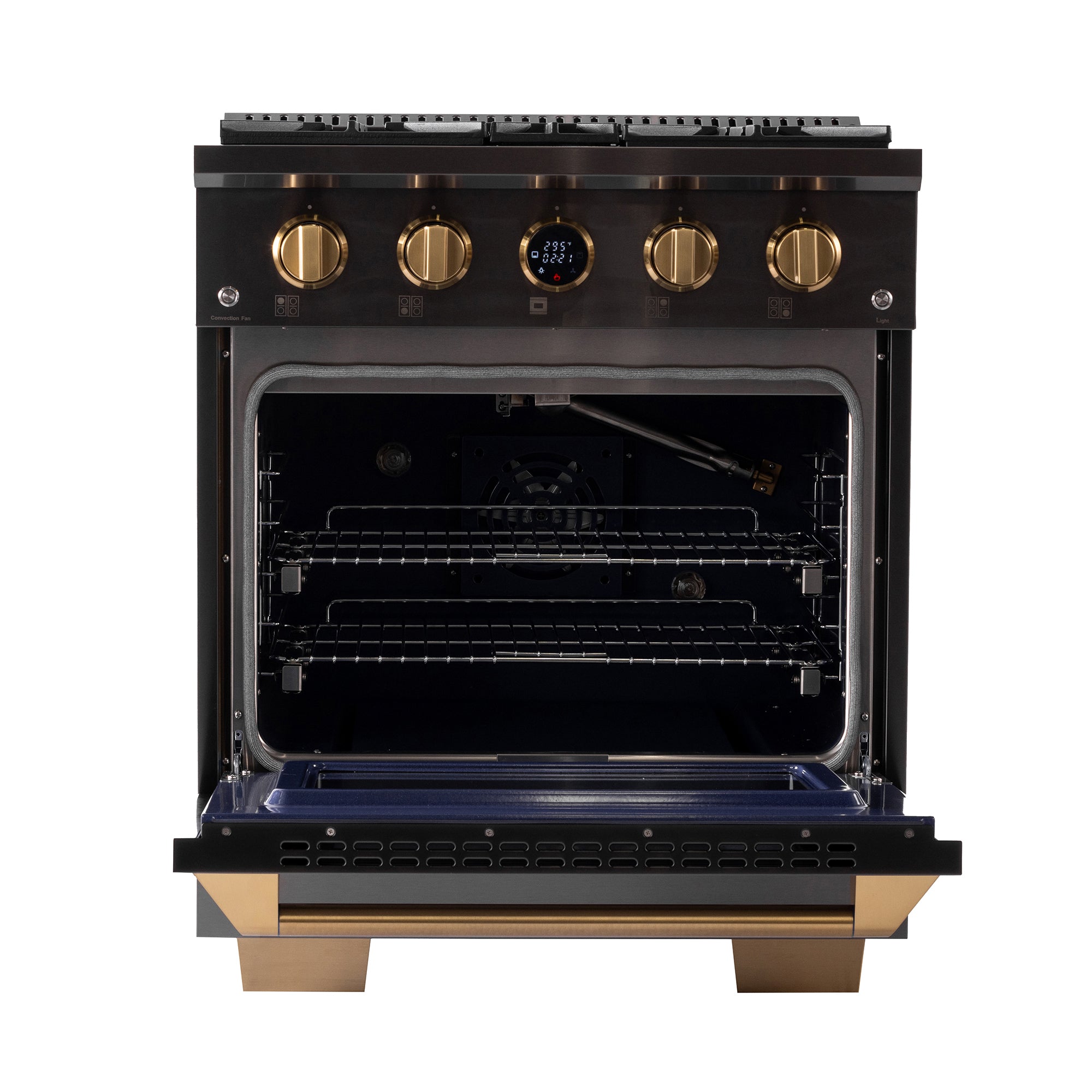Kucht 30" 4.2 cu. ft. 4 Burner Natural Gas Dual Fuel Range in Titanium Stainle - KXD30