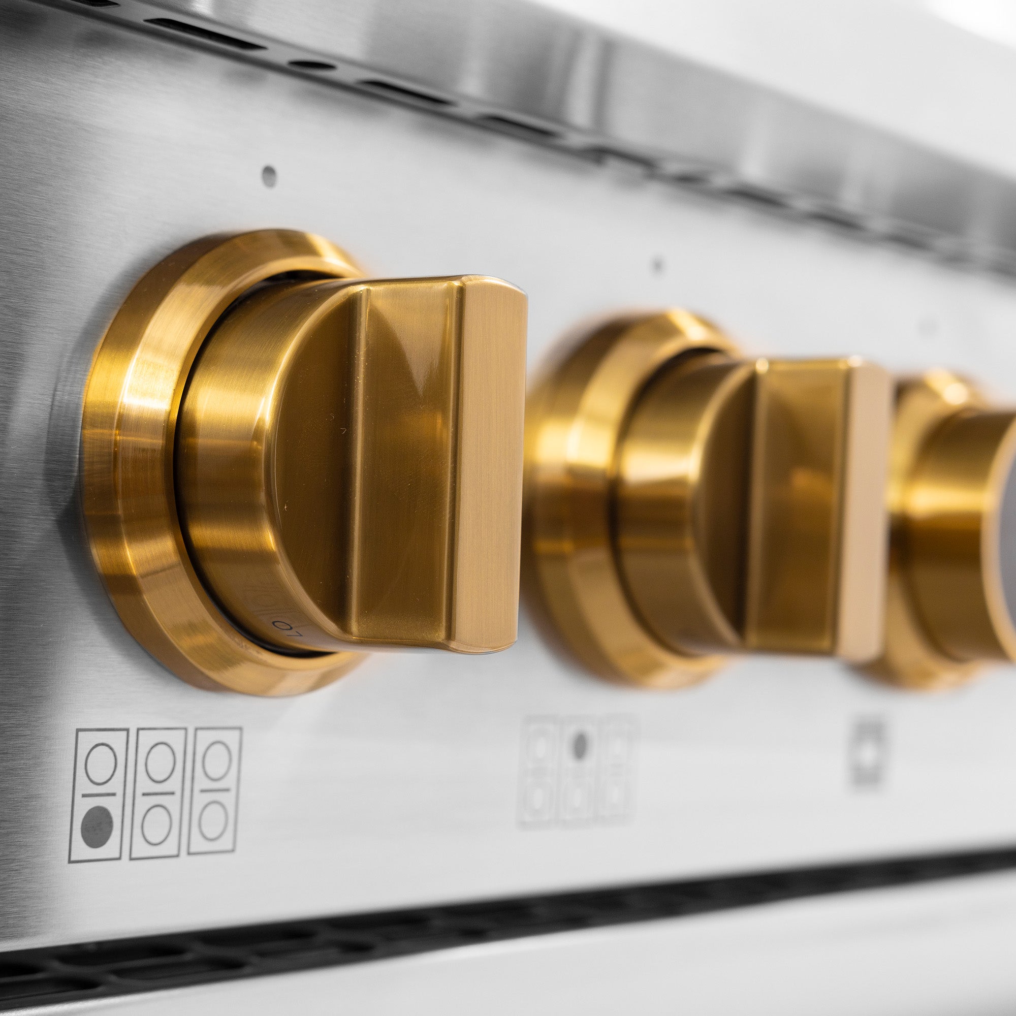 Kucht 36" 5.2 cu. ft. 6 Burner Propane Gas Dual Fuel Range in Stainless Steel with Gold Accents and Digita - KXP36-GL/LP