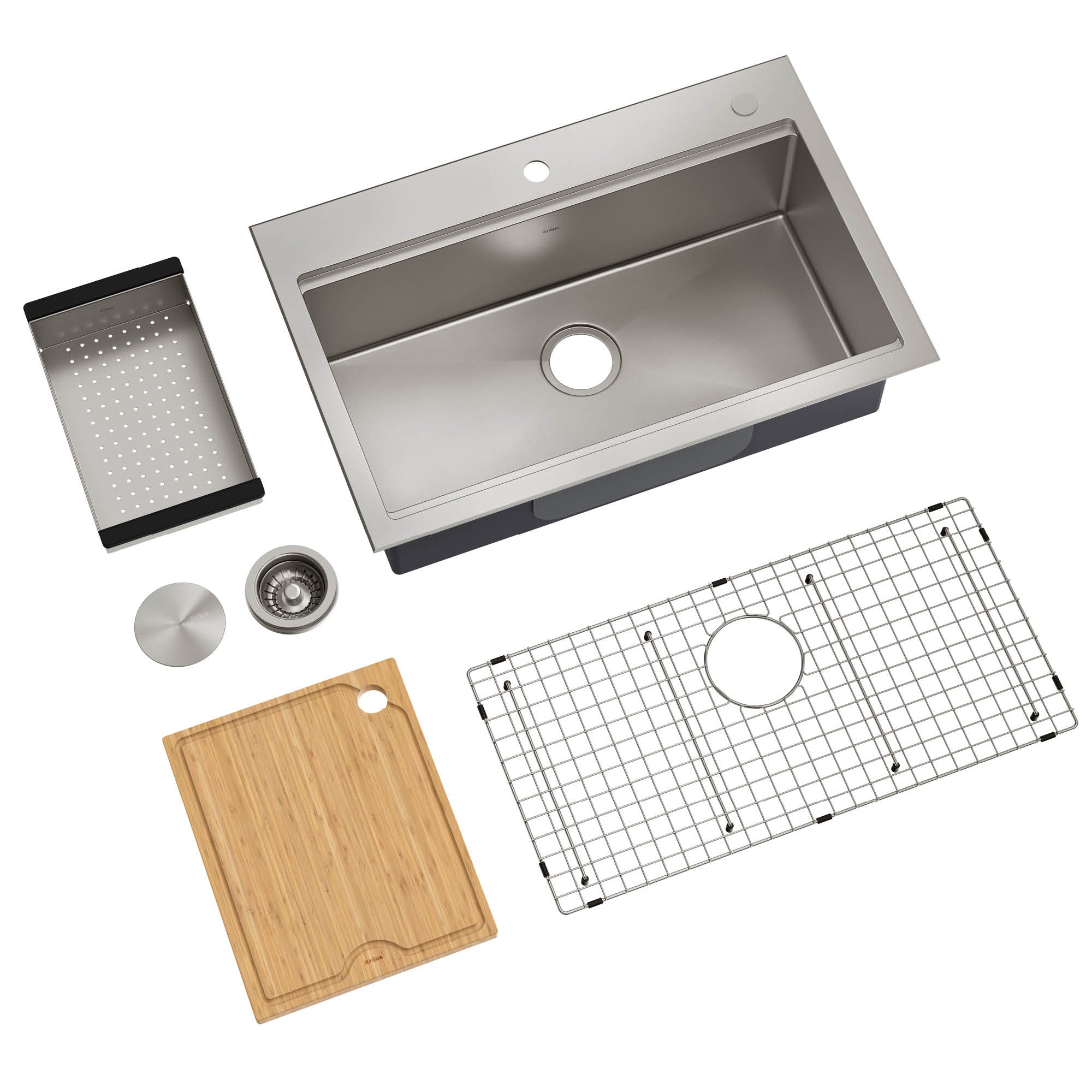Kraus 32" Drop in Workstation Kitchen Sink - KWT300-32