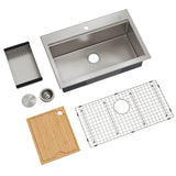 Kraus 32" Drop in Workstation Kitchen Sink - KWT300-32