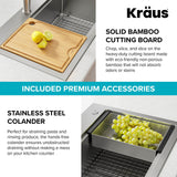 Kraus 32" Drop in Workstation Kitchen Sink - KWT300-32