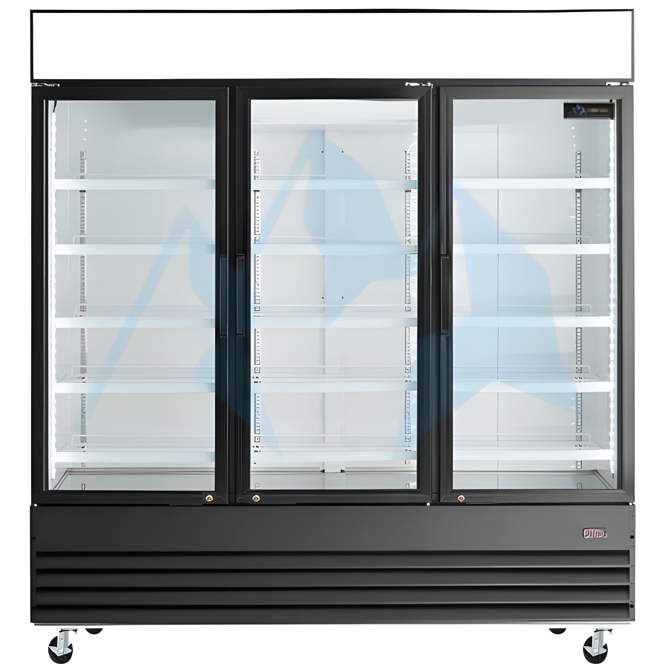 Chef AAA - Commercial 78" 3 Glass Door Refrigerator 69.43 cu.ft. - TSM69R