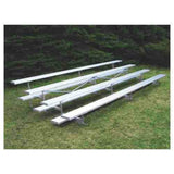 Bleachers 4 Row Powder Coated Low Rise Aluminum Bleachers - 40-42-BLCH-4ALPC