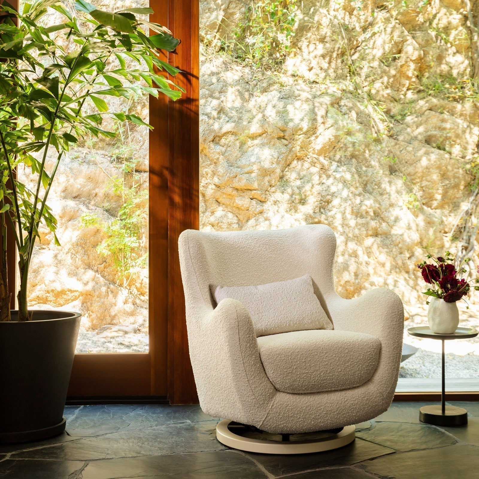 Nursery Works Solstice Swivel Glider in Boucle