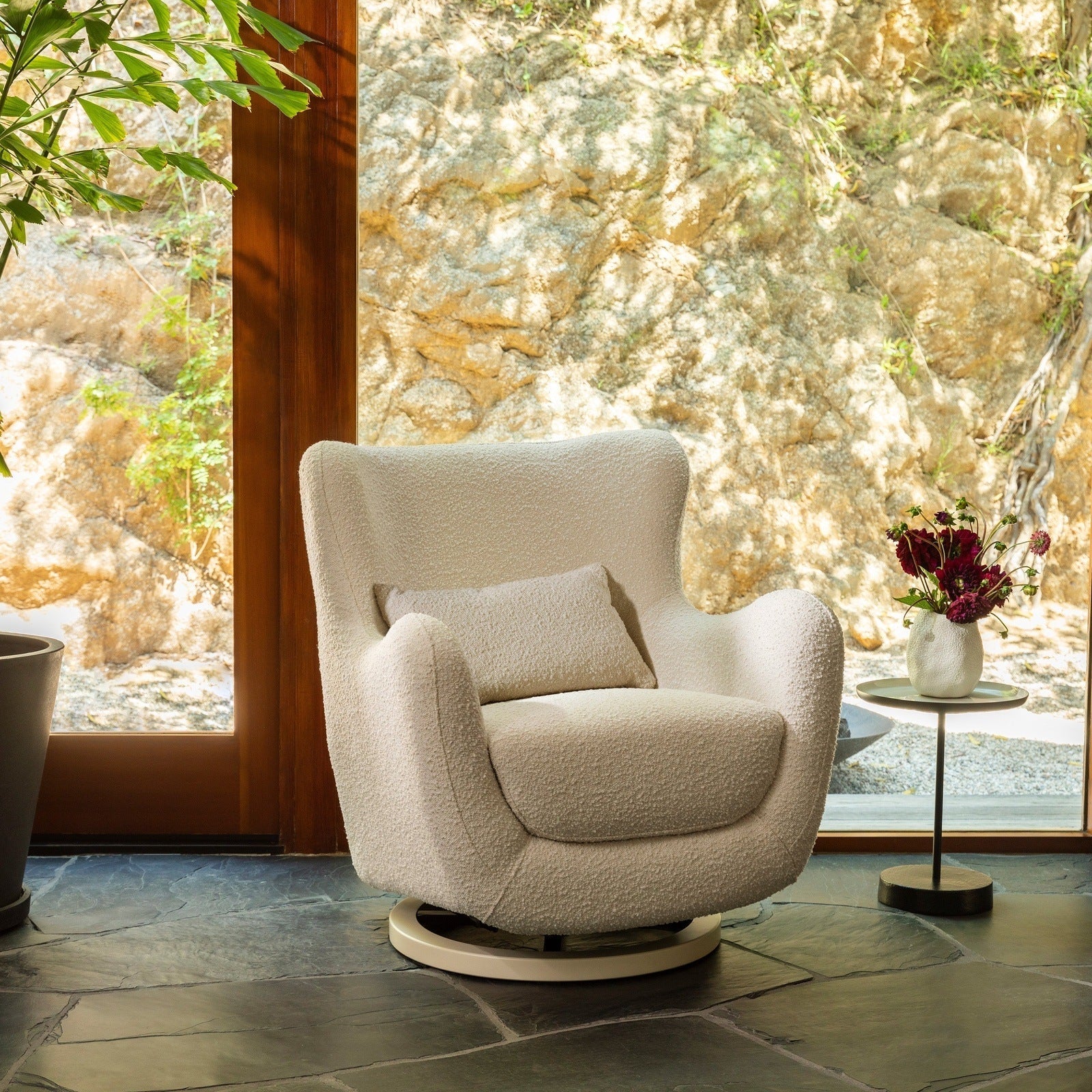 Nursery Works Solstice Swivel Glider in Boucle