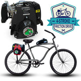 Tracer 26 Inch Men's Ace Beach Cruiser + 4 Stroke Friction Drive - FH-GASCAN2.5-BLK + FH-LNL-MOUNTING + FH-LOCKNLOAD-ENGINE + MB-TOUCH-M-BK