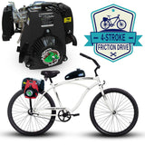 Tracer 26 Inch Men's Ace Beach Cruiser + 4 Stroke Friction Drive - FH-GASCAN2.5-BLK + FH-LNL-MOUNTING + FH-LOCKNLOAD-ENGINE + MB-TOUCH-M-BK