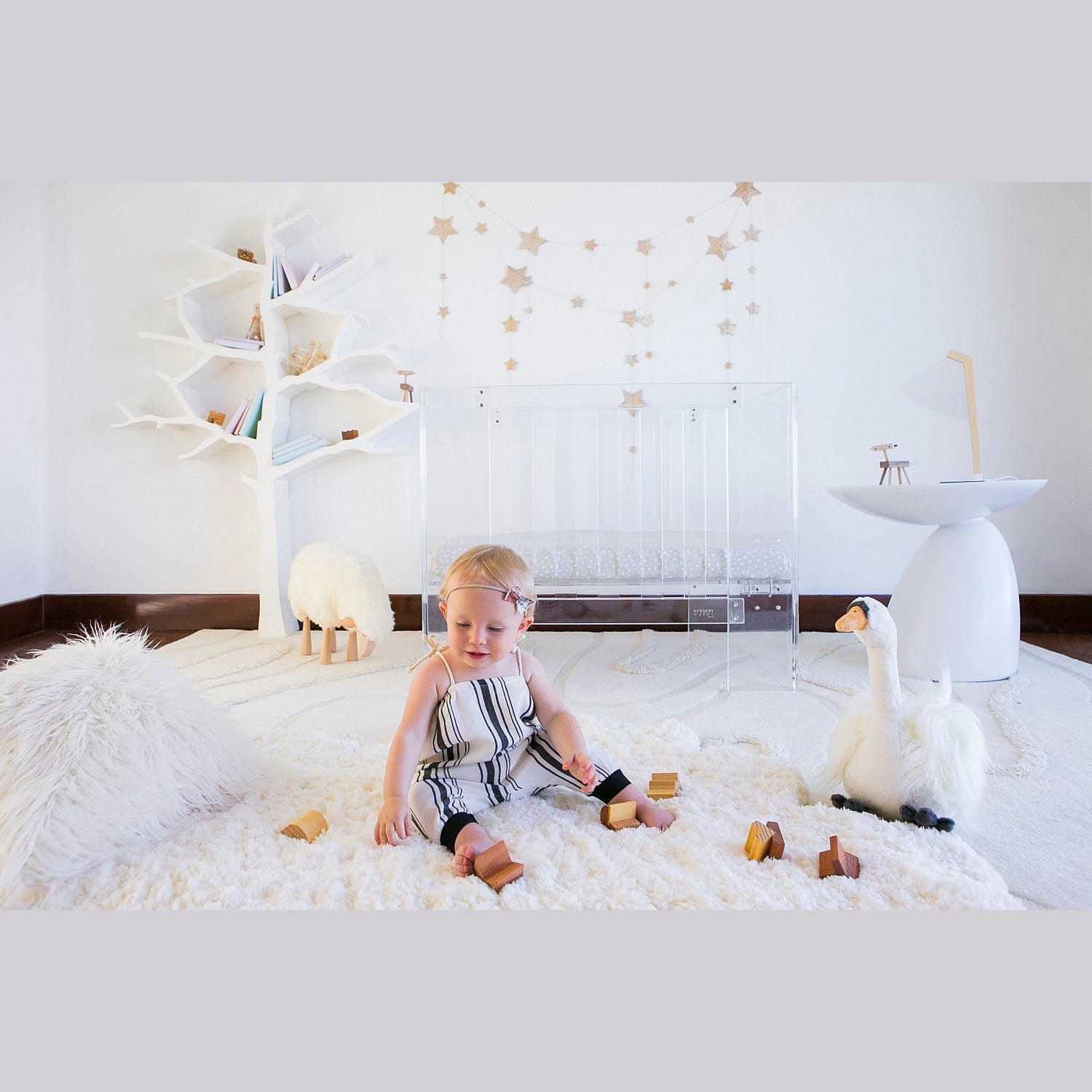 Nursery Works Vetro Mini Crib with Pure Core Mini Crib Mattress