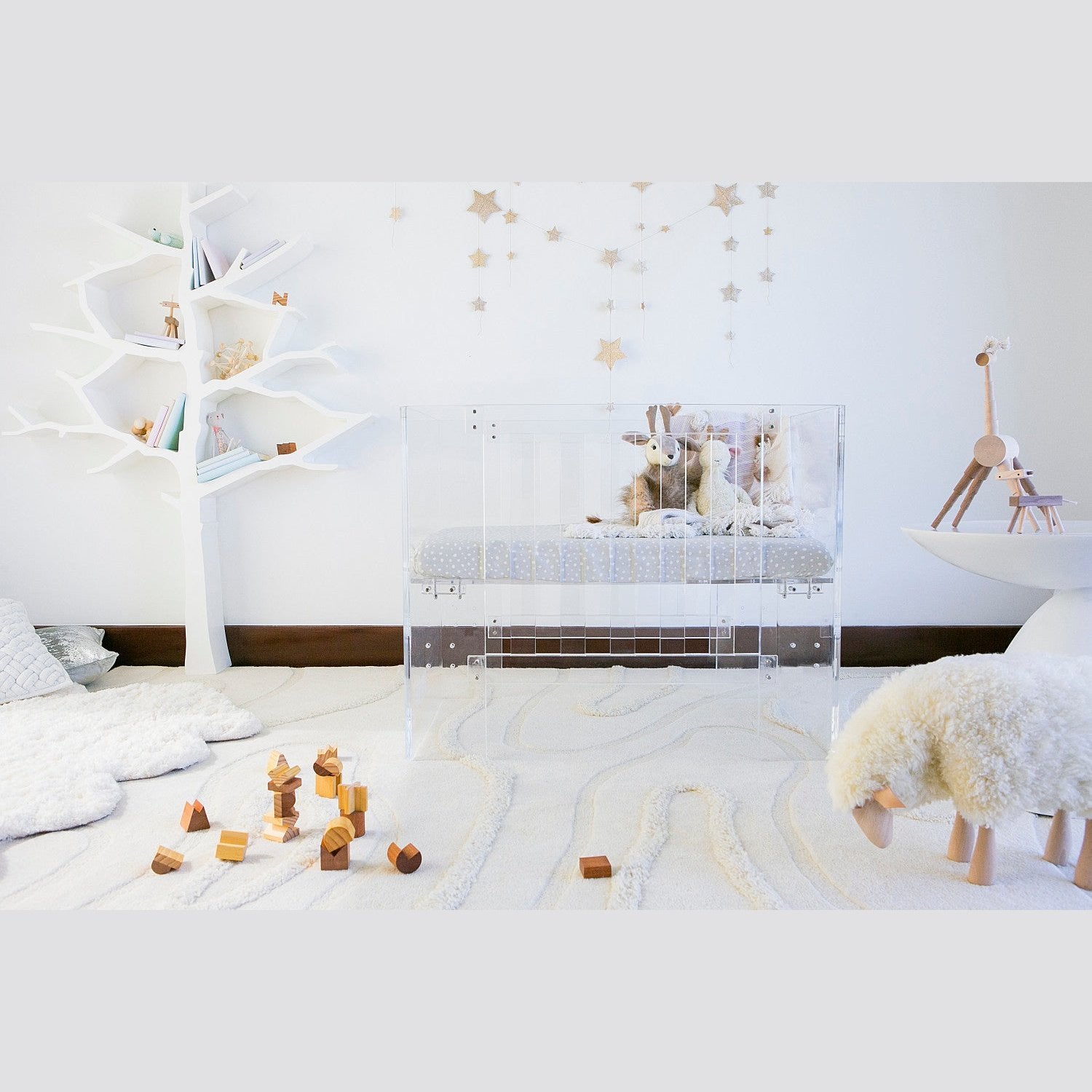 Nursery Works Vetro Mini Crib with Pure Core Mini Crib Mattress