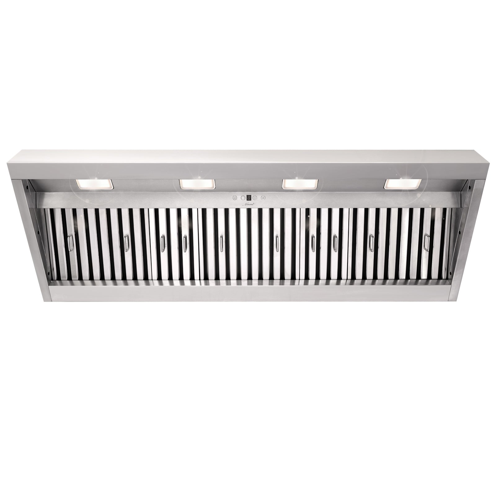 Range Hood Insert 54", 1200 CFM, 4-Speed, Ultra-Quiet, LED, Stainless – NX-19IL-54-Warm White