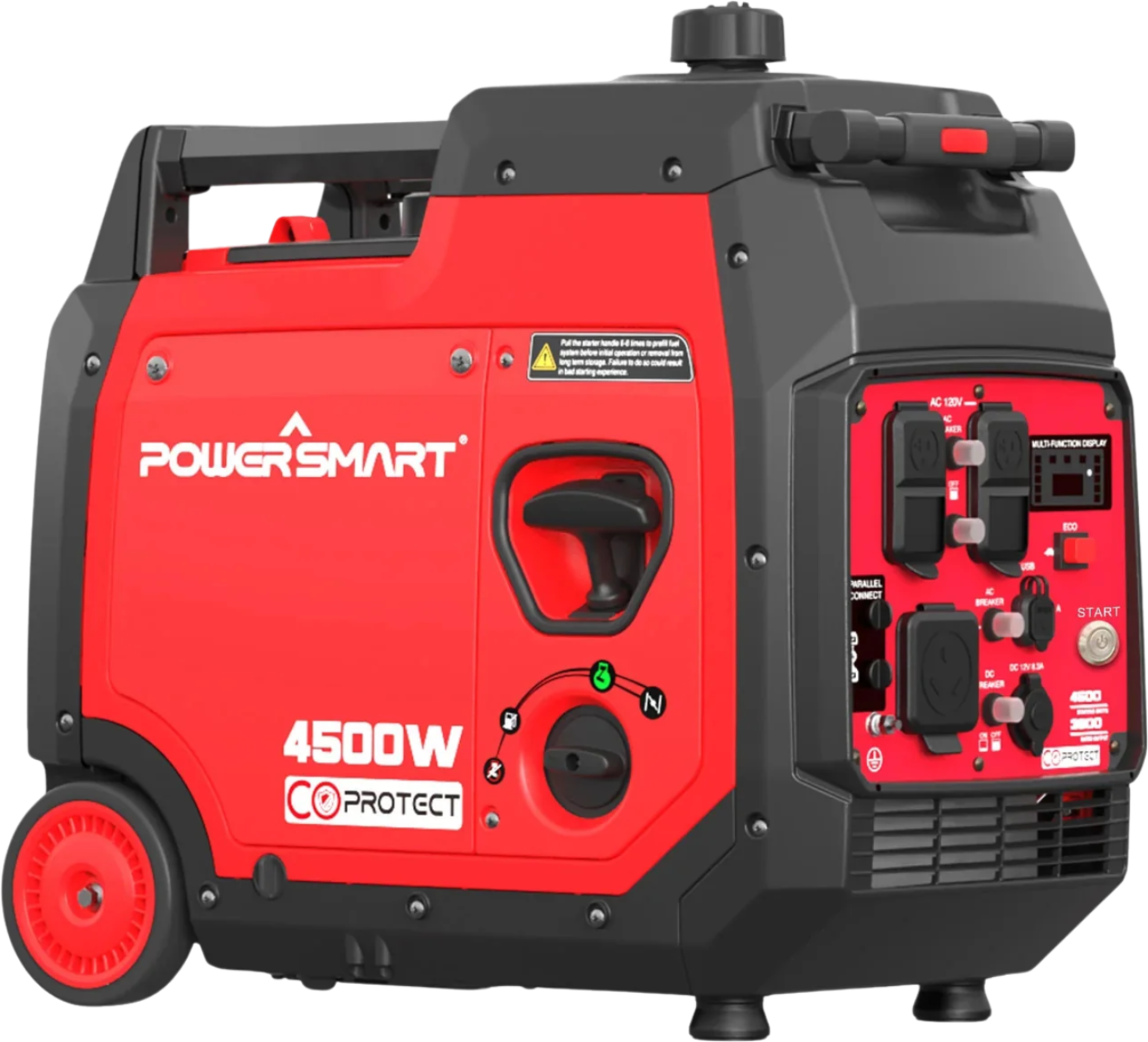 Powersmart Inverter Generator 3600W/4500W Low THD Parallel and RV Ready with CO Detect 4 Stroke Gas Electric Start New - PS5045CE