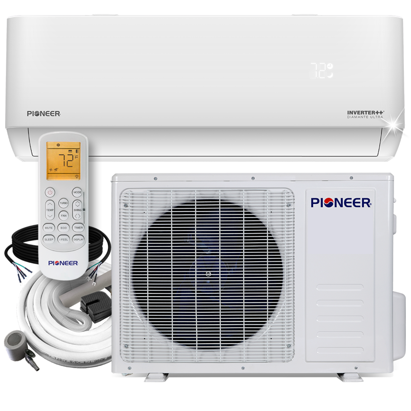 Pioneer Diamante Series 36,000 BTU 17 SEER Ductless Mini Split - WYT036GLFI19RL