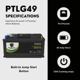 2006 BMW 530xi Car Battery BCI Group 49 / H8 Replacement Lithium LiFePO4 Automotive Battery