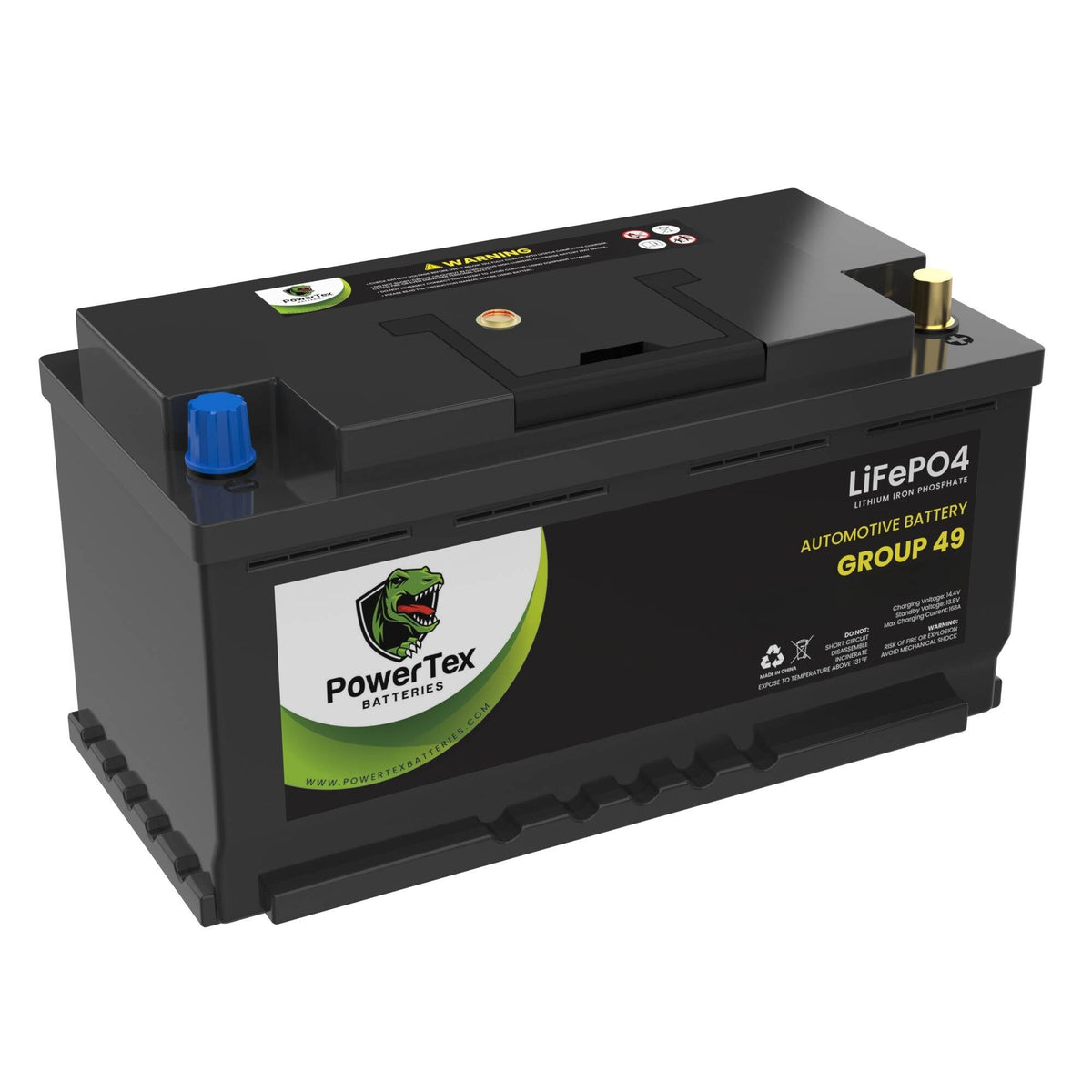 PowerTex 2017 BMW 230i xDrive Car Battery BCI Group 49 / H8 Replacement Lithium LiFePO4 Automotive Battery