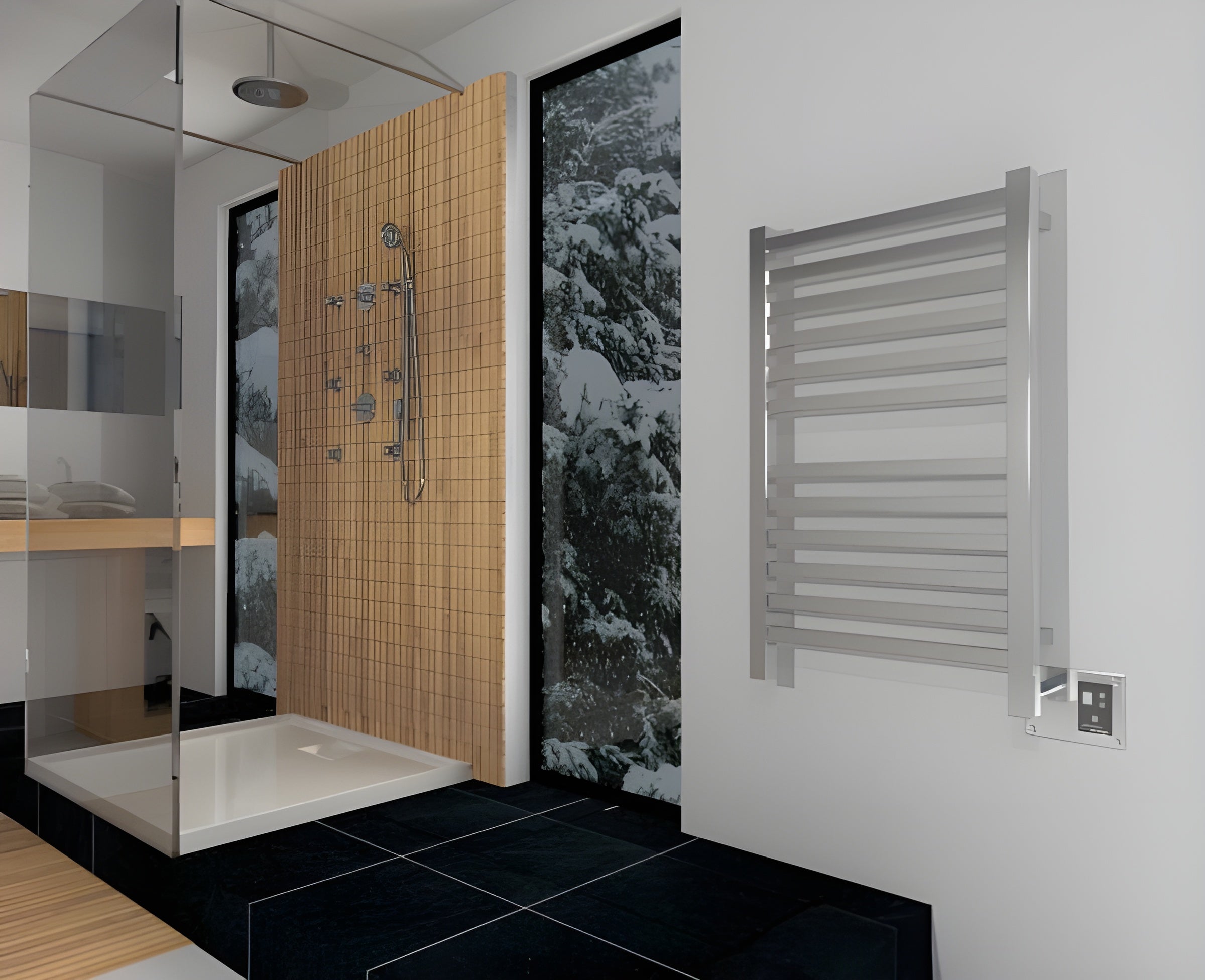 Amba Heated Towel Rack Model Q2033 Height 33 1/4″ - Q2033B