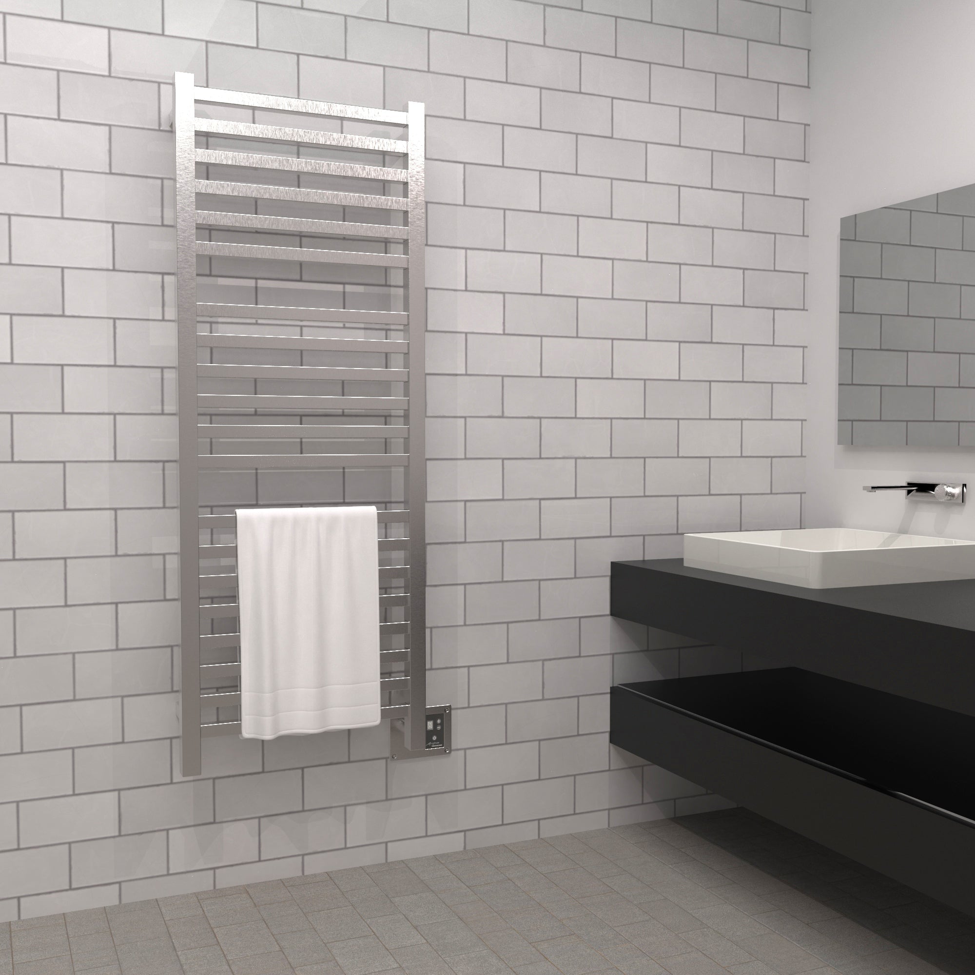 Amba Heated Towel Rack Model Q2054 Height 54 1/2″ - Q2054B