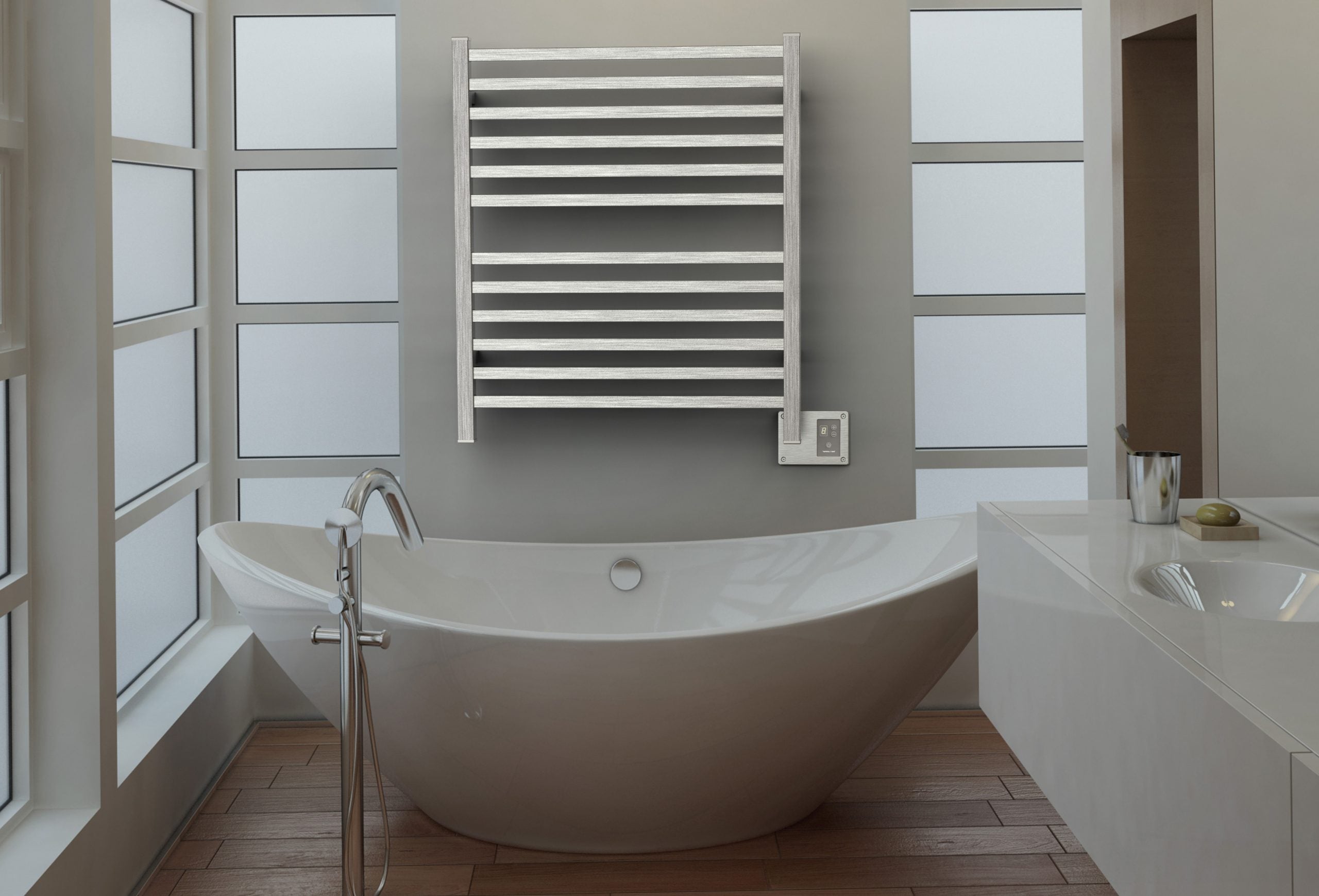 Amba Heated Towel Rack Model Q2833 Height 33 1/4″ - Q2833B