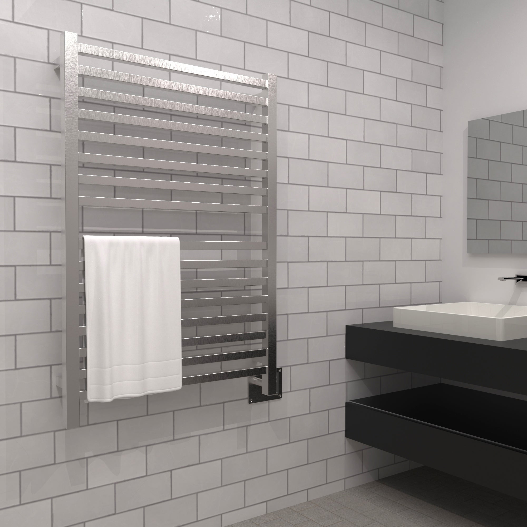 Amba Heated Towel Rack Model Q2842 Height 42 5/8″ - Q2842B