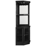 RAM Game Room Corner Bar Cabinet in Black - Backyard Provider