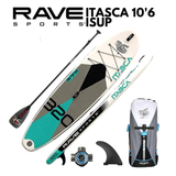Rave Sports 10'6" Itasca Quarry Blue Inflatable Paddleboard - 02943